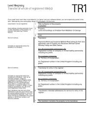 1 Title number(s) of the property - Sanderson Weatherall