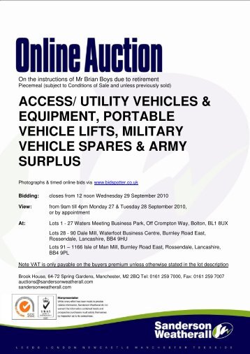 to download a copy of the Online Auction catalogue - Sanderson ...