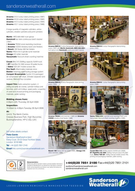 download pdf brochure - Sanderson Weatherall