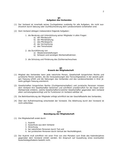 Satzung als pdf-Datei herunterladen - Pferdezuchtverband ...