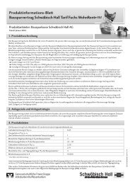 Produktinformationsblatt zum Tarif Fuchs WohnRente