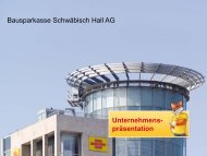 UnternehmensprÃ¤sentation - Bausparkasse SchwÃ¤bisch Hall AG