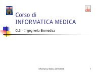 Corso di INFORMATICA MEDICA