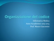 Informatica Medica Anno Accademico 2013-2014 Prof. Mauro Giacomini