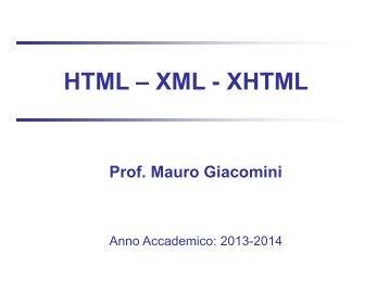 HTML – XML - XHTML