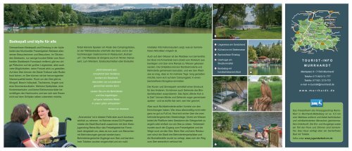 Broschüre Freizeitgebiet Waldsee barrierefrei - Schwäbischer Wald