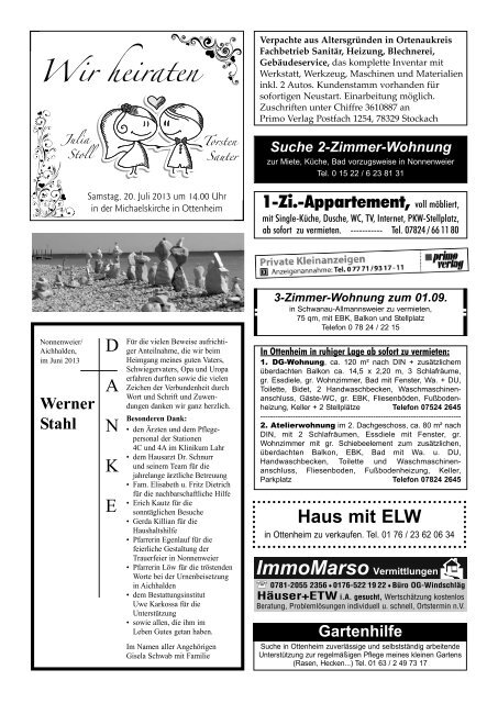 Amtsblatt 28 / 2013 - Schwanau