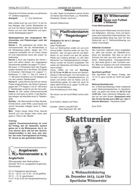 Amtsblatt 50 / 2013 - Schwanau