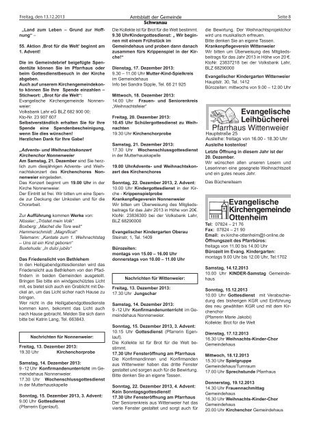 Amtsblatt 50 / 2013 - Schwanau