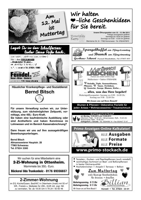 Amtsblatt 19 / 2013 - Schwanau