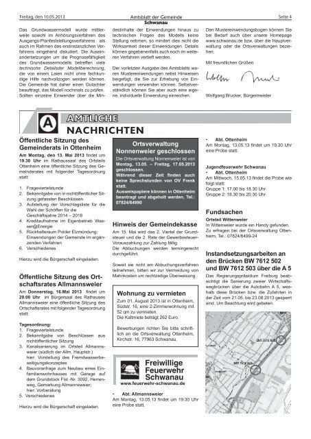 Amtsblatt 19 / 2013 - Schwanau