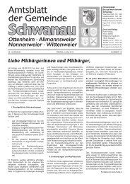 Liebe Mitbürgerinnen und Mitbürger, - Schwanau