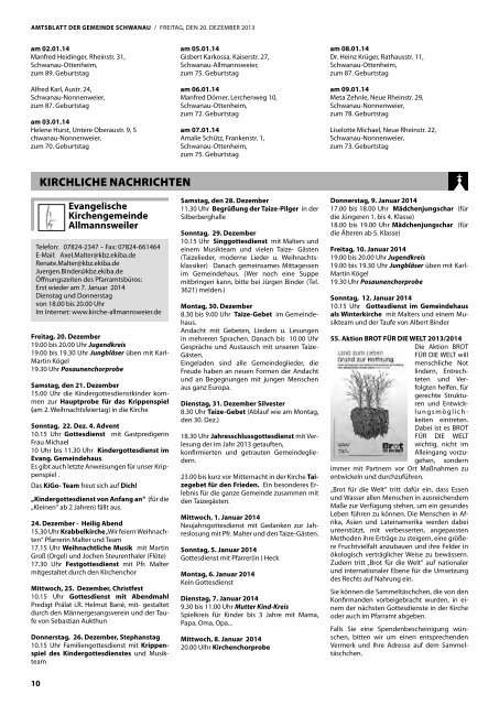 Amtsblatt 51 / 52 -2013 - Schwanau