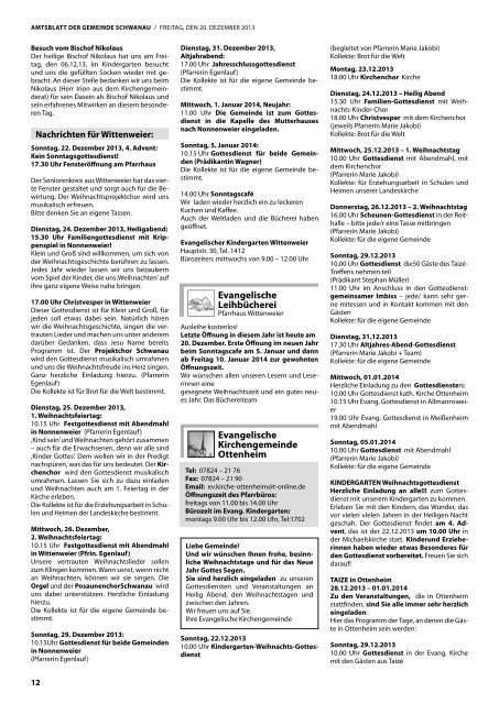 Amtsblatt 51 / 52 -2013 - Schwanau