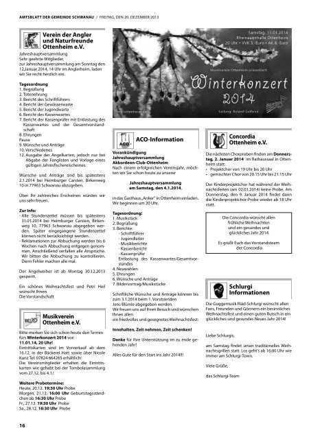 Amtsblatt 51 / 52 -2013 - Schwanau