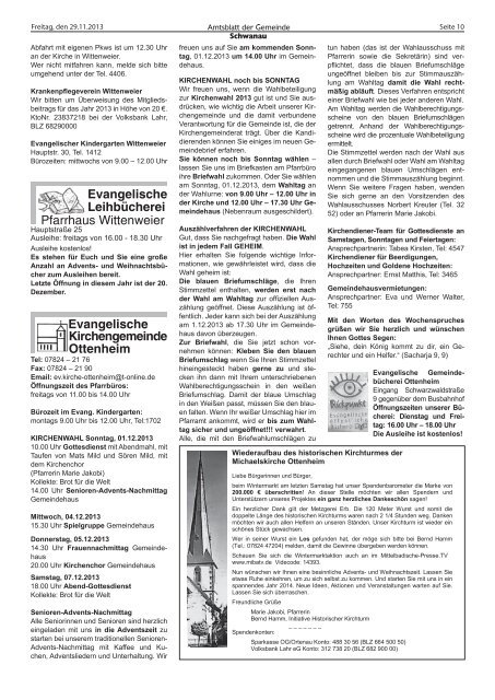 Amtsblatt 48 / 2013 - Schwanau