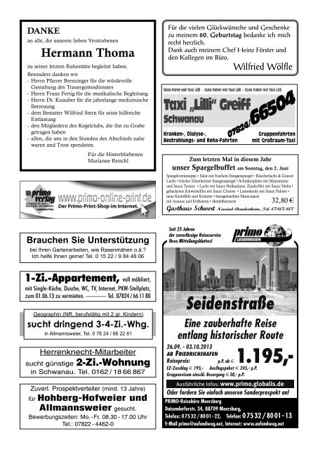 Amtsblatt 22 / 2013 - Schwanau