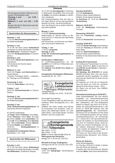 Amtsblatt 22 / 2013 - Schwanau