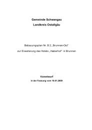 Vorentwurf der Satzung, BegrÃ¼ndung und des ... - Schwangau