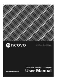 Table of Contents - AG Neovo Service Website