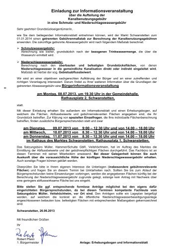 Einladung zur Informationsveranstaltung - Gemeinde Schwanstetten