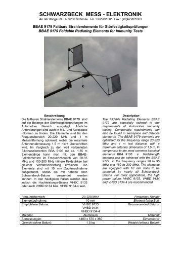 Datenblatt BBAE 9179.pdf - Schwarzbeck - Mess-Elektronik