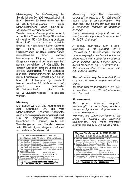 Datenblatt FMZB 1538.pdf - Schwarzbeck - Mess-Elektronik