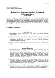 Polizeiverordnung der Großen Kreisstadt Schwarzenberg