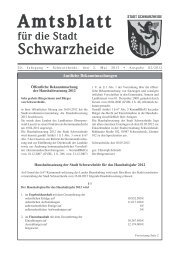 Amtsblatt fÃ¼r die Stadt Schwarzheide