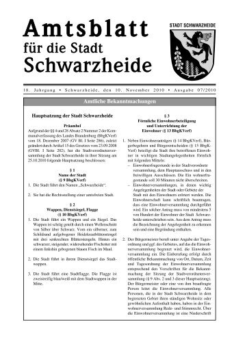 Amtsblatt fÃ¼r die Stadt Schwarzheide