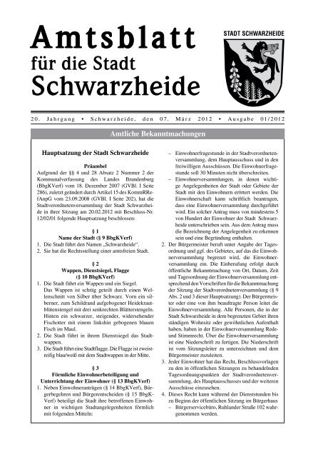 Amtsblatt - Schwarzheide