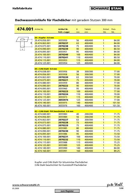 Download Spengler-Katalog (PDF, 11869 kb) - Schwarz Stahl AG