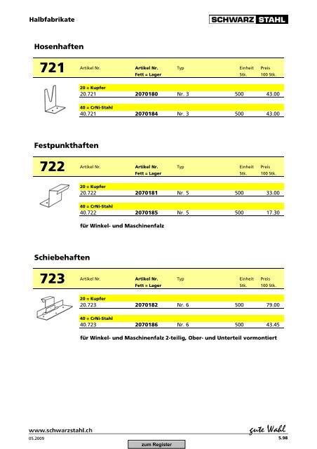 Download Spengler-Katalog (PDF, 11869 kb) - Schwarz Stahl AG