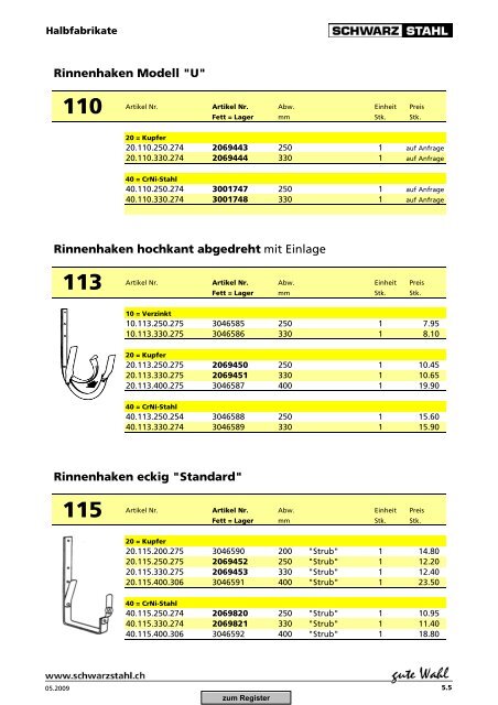 Download Spengler-Katalog (PDF, 11869 kb) - Schwarz Stahl AG