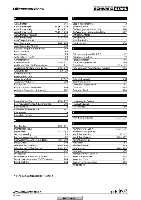 Download Spengler-Katalog (PDF, 11869 kb) - Schwarz Stahl AG