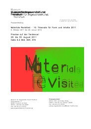 Materials Revisited - 10. Triennale für Form und Inhalte 2011 ...