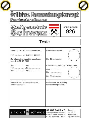 STADTBAUAMT - Schwaz