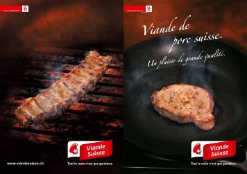 Viande de porc suisse. - Schweizer Fleisch