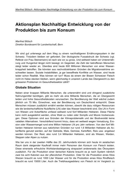 Referat - Schweizer Fleisch