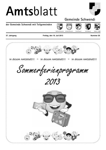 Ausgabe 29 vom 19.07.2013 - Schwendi