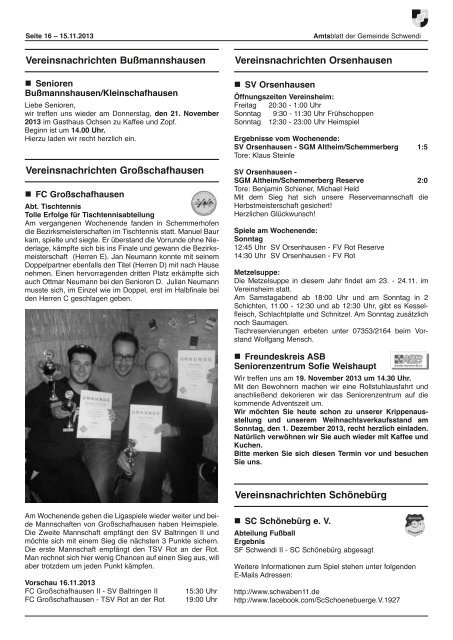 Ausgabe 46 vom 15.11.2013 - Schwendi