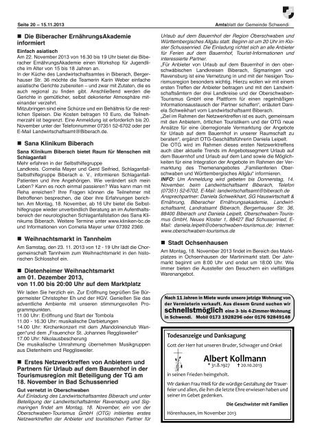 Ausgabe 46 vom 15.11.2013 - Schwendi