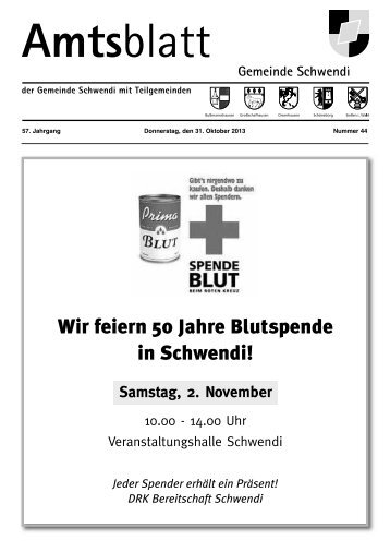 Ausgabe 44 vom 31.10.2013 - Schwendi