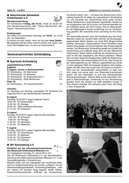 Ausgabe 5 vom 01.02.2013 - Schwendi