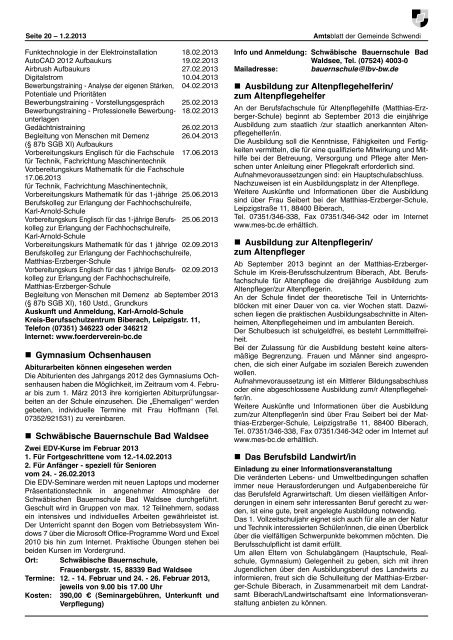 Ausgabe 5 vom 01.02.2013 - Schwendi