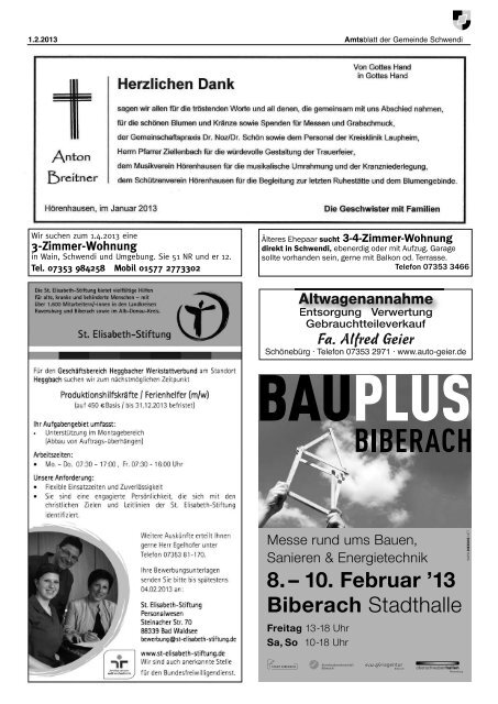 Ausgabe 5 vom 01.02.2013 - Schwendi