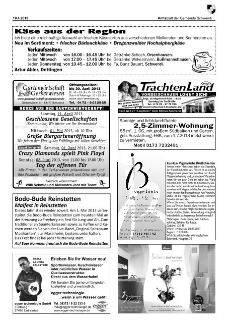 Ausgabe 16 vom 19.04.2013 - Schwendi