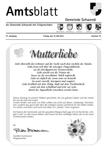 Ausgabe 19 vom 10.05.2013 - Schwendi