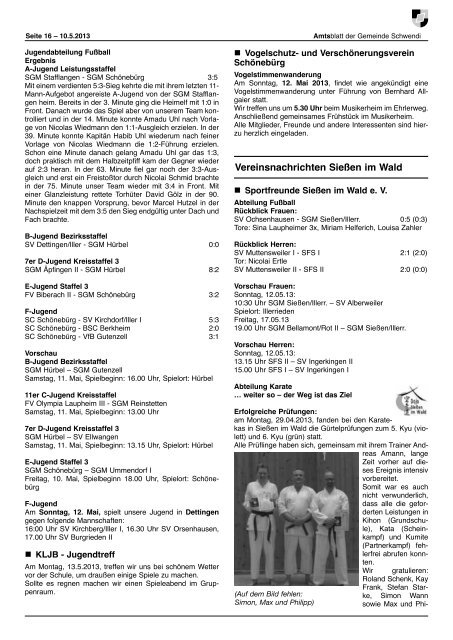 Ausgabe 19 vom 10.05.2013 - Schwendi