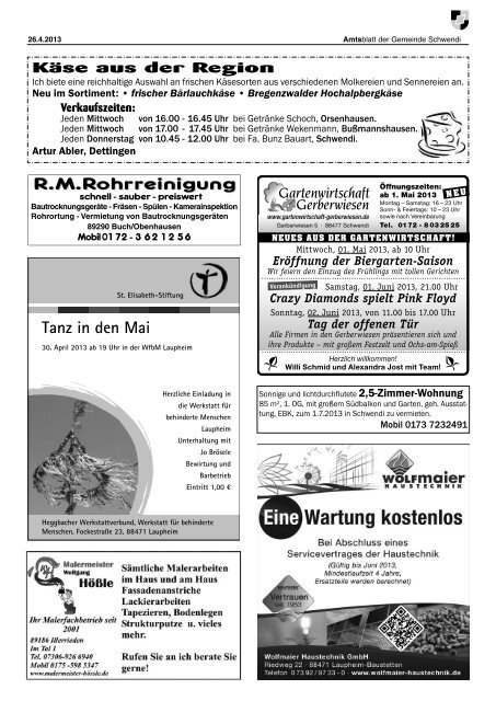 Ausgabe 17 vom 26.04.2013 - Schwendi